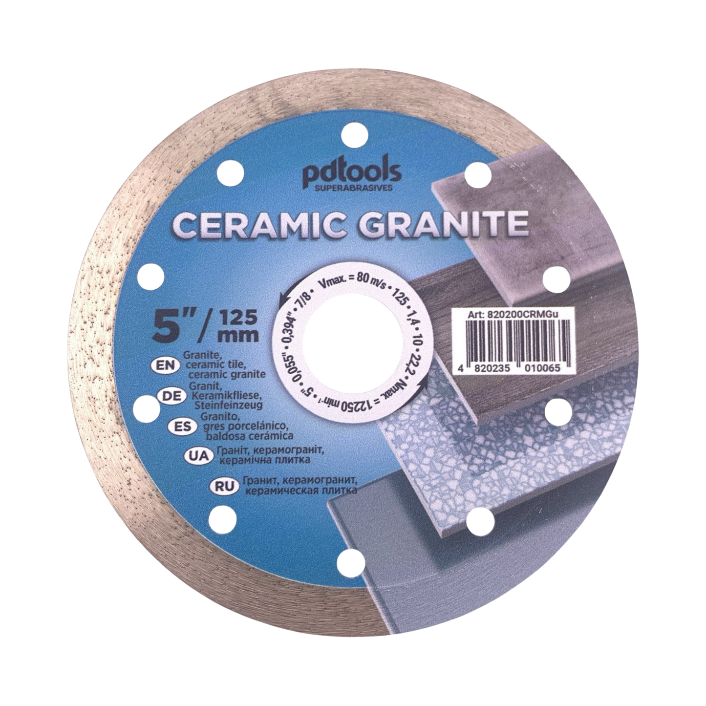 Diamond cutting disc CERAMICS GRANITE 5''