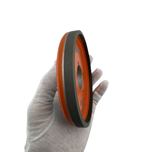 5" Double-Grit Diamond Grinding Wheel 6A9 140/400 Grit for Carbide Saw Teeth 32mm Bore | Keyway & Pin Hole