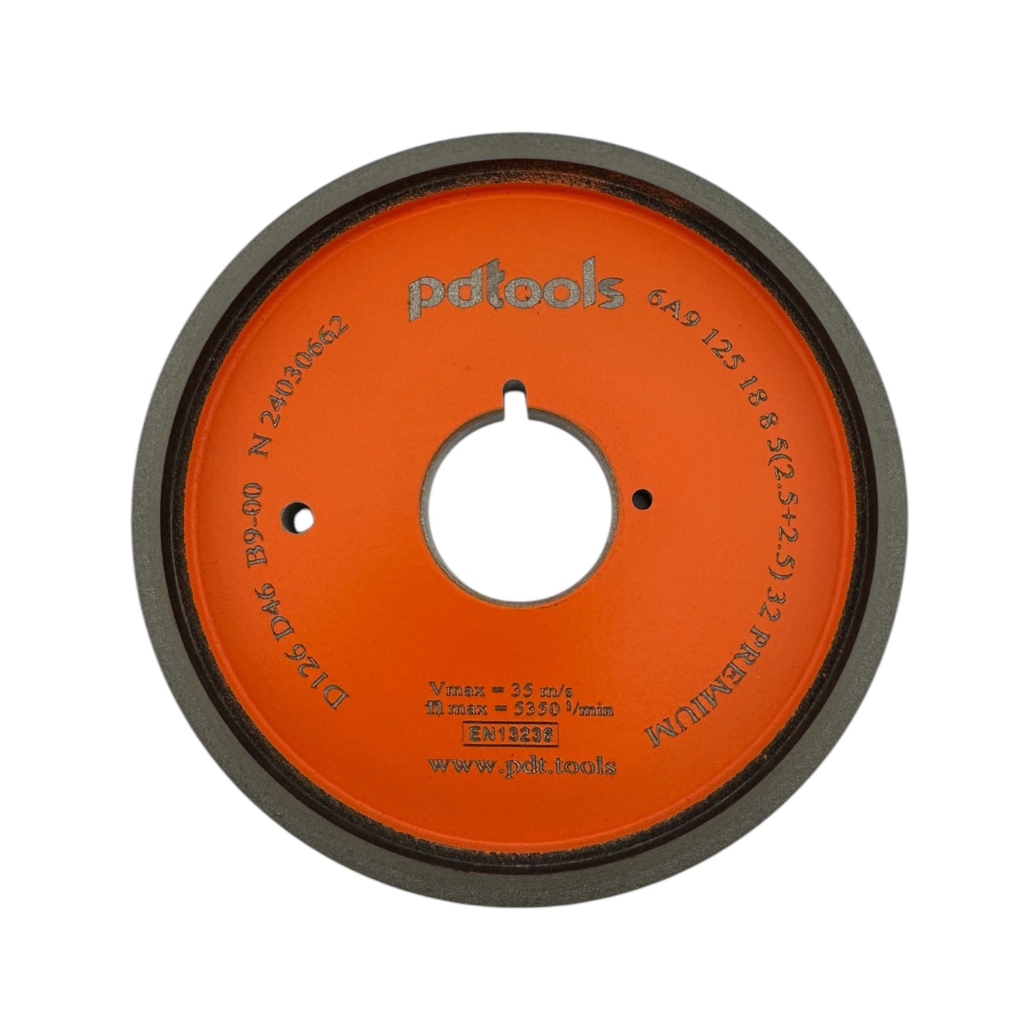 Diamond grinding wheel 6A9 125-18-8-5(2.5+2.5)-32 D126/D46 PREMIUM B9-00