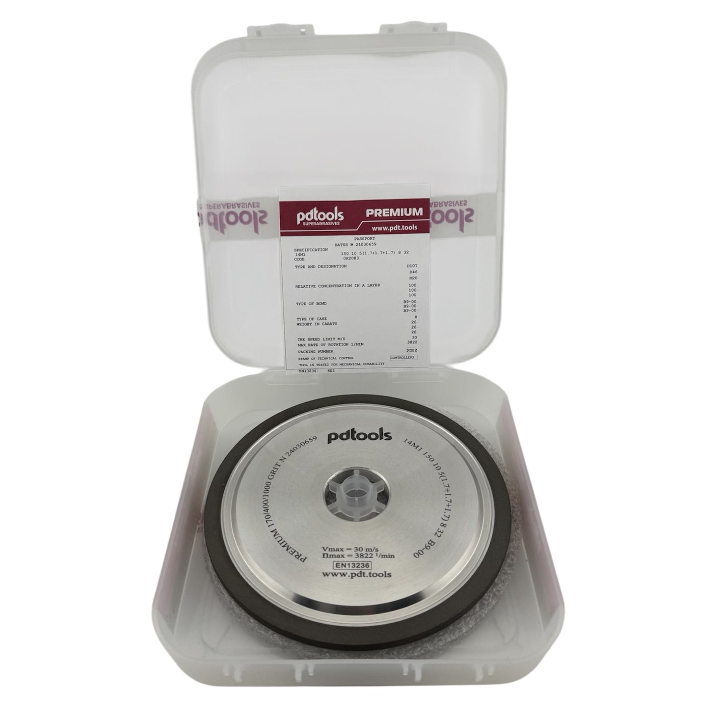 Diamond grinding wheel 14M1 150-10-5(1.7+1.7+1.7)-8-32 D107/D46/M20 C100 B9-00
