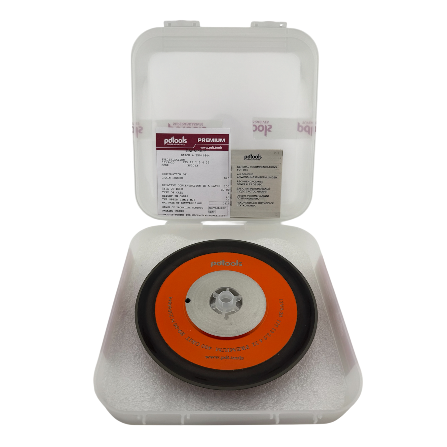 7 inch diamond grinding wheel 12V9-20 D46 400 grit premium with keyway in box