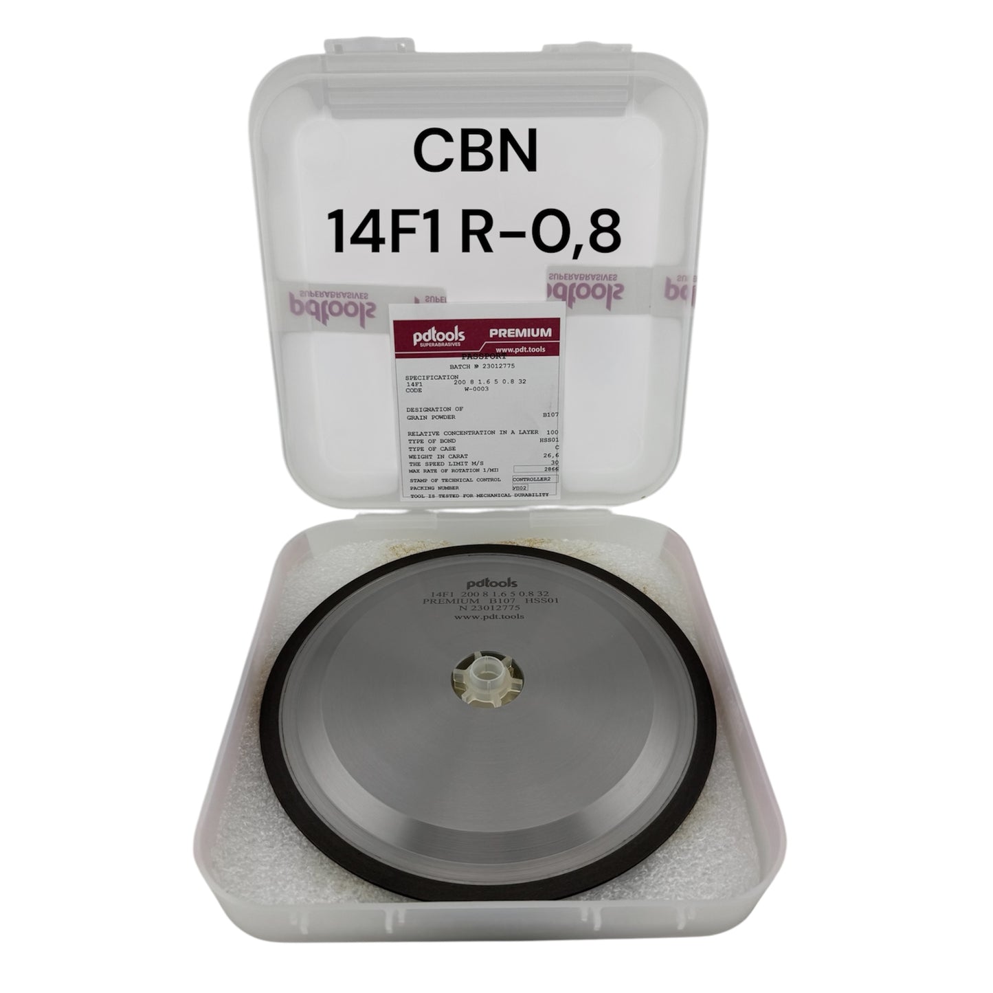 CBN grinding wheel 14F1 200 8 1.6 5 8 0.8 32 B107 PR for HSS circular saws
