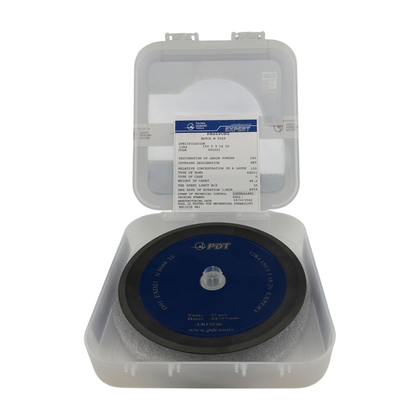 Diamond grinding wheel 12R4 150-5-3-16-20 D91 EXPERT EXD21