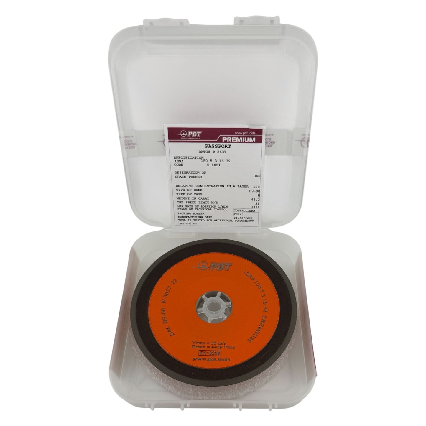 Diamond grinding wheel 12R4 150-5-3-16-32 D46 PREMIUM B9-00