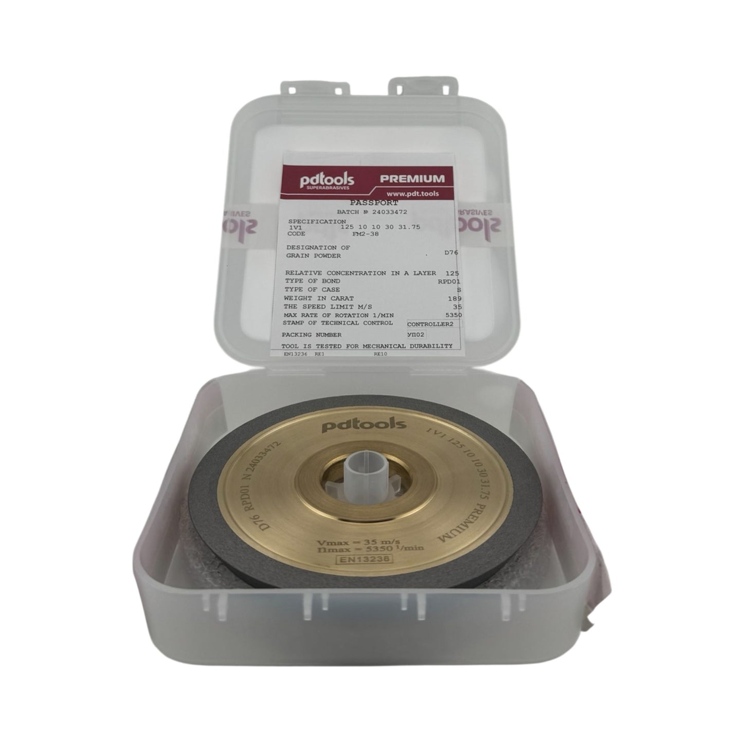 5 Inch Diamond grinding wheel 1V1 125-10-10-30-31.75 D76 PREMIUM RPD01