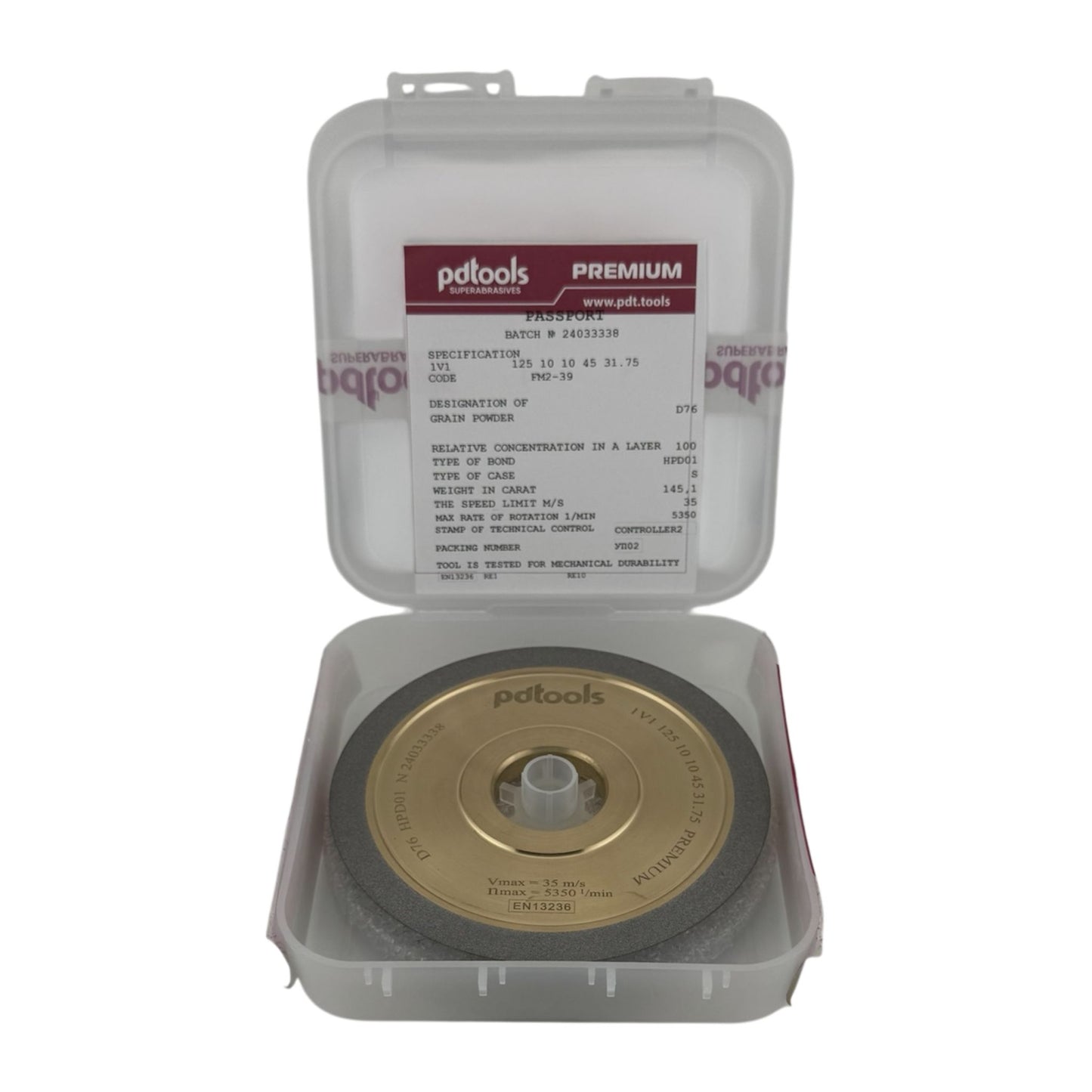 5 Inch Diamond grinding wheel 1V1 125-10-10-45-31.75 D76 PREMIUM HPD01