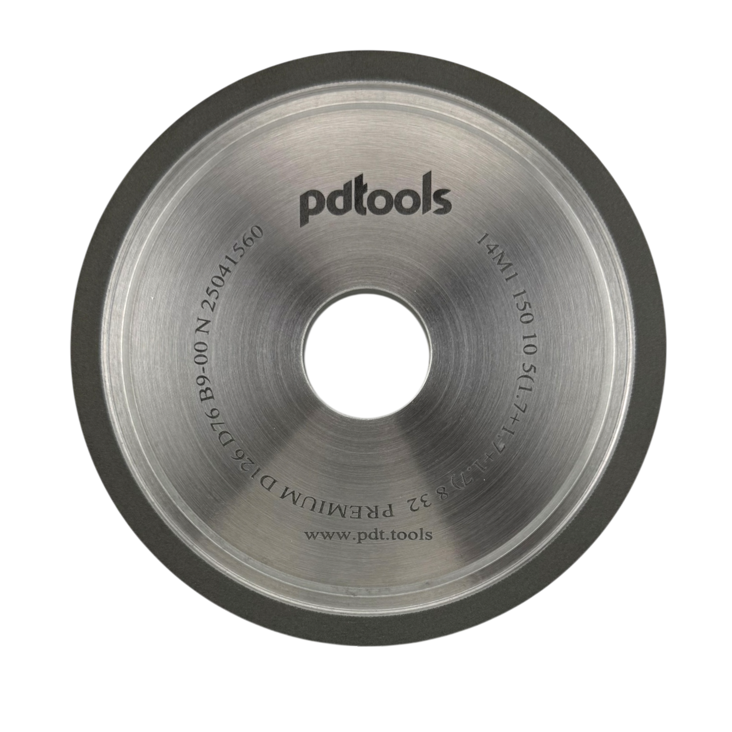 front view 6 inch diamond wheel 14M1 flat type 120/220/400 triple grit 32mm arbor for carbide tools sharpening