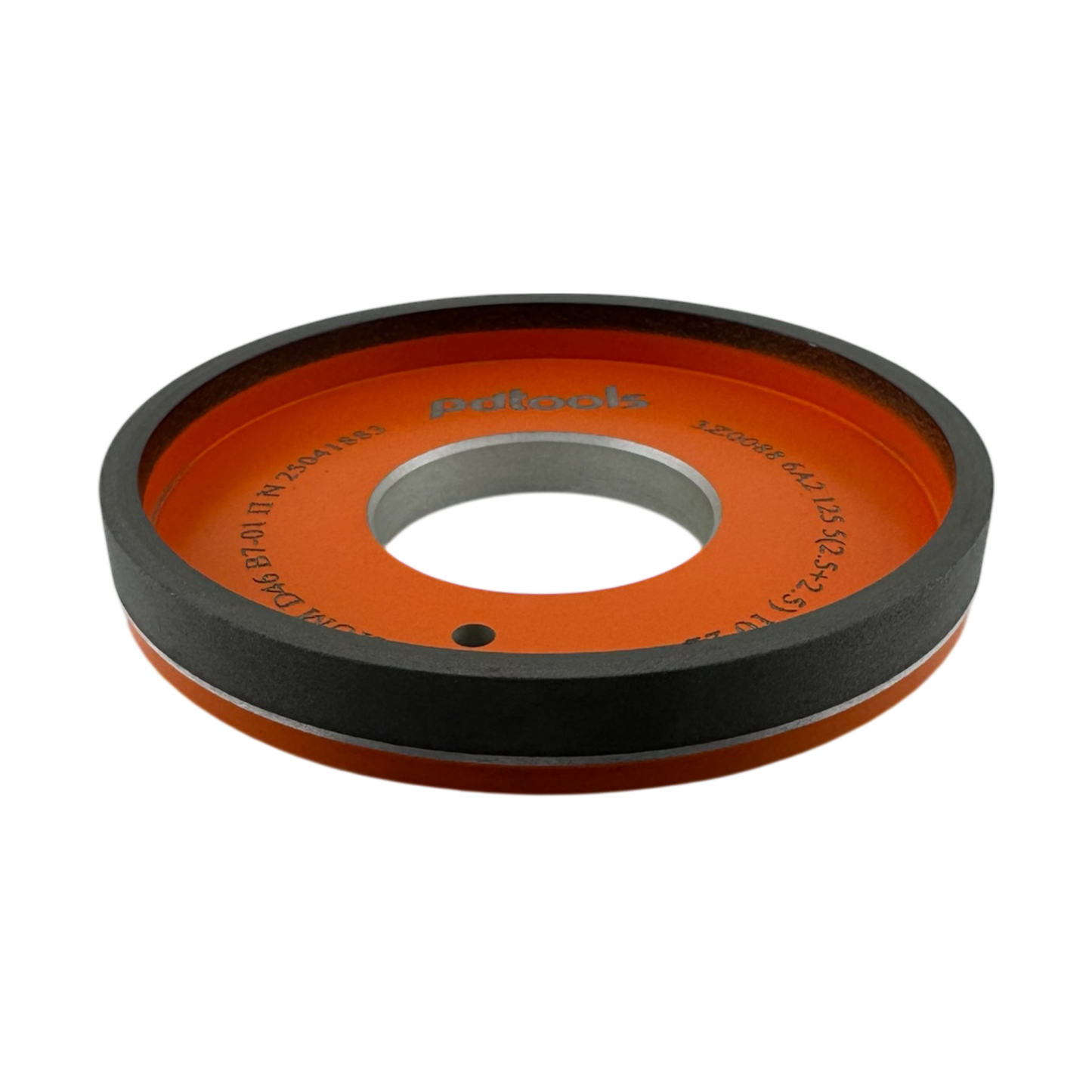 angle view 5 inch diamond cup wheel 6A2 120/400 double grit 32mm arbor for carbide tools