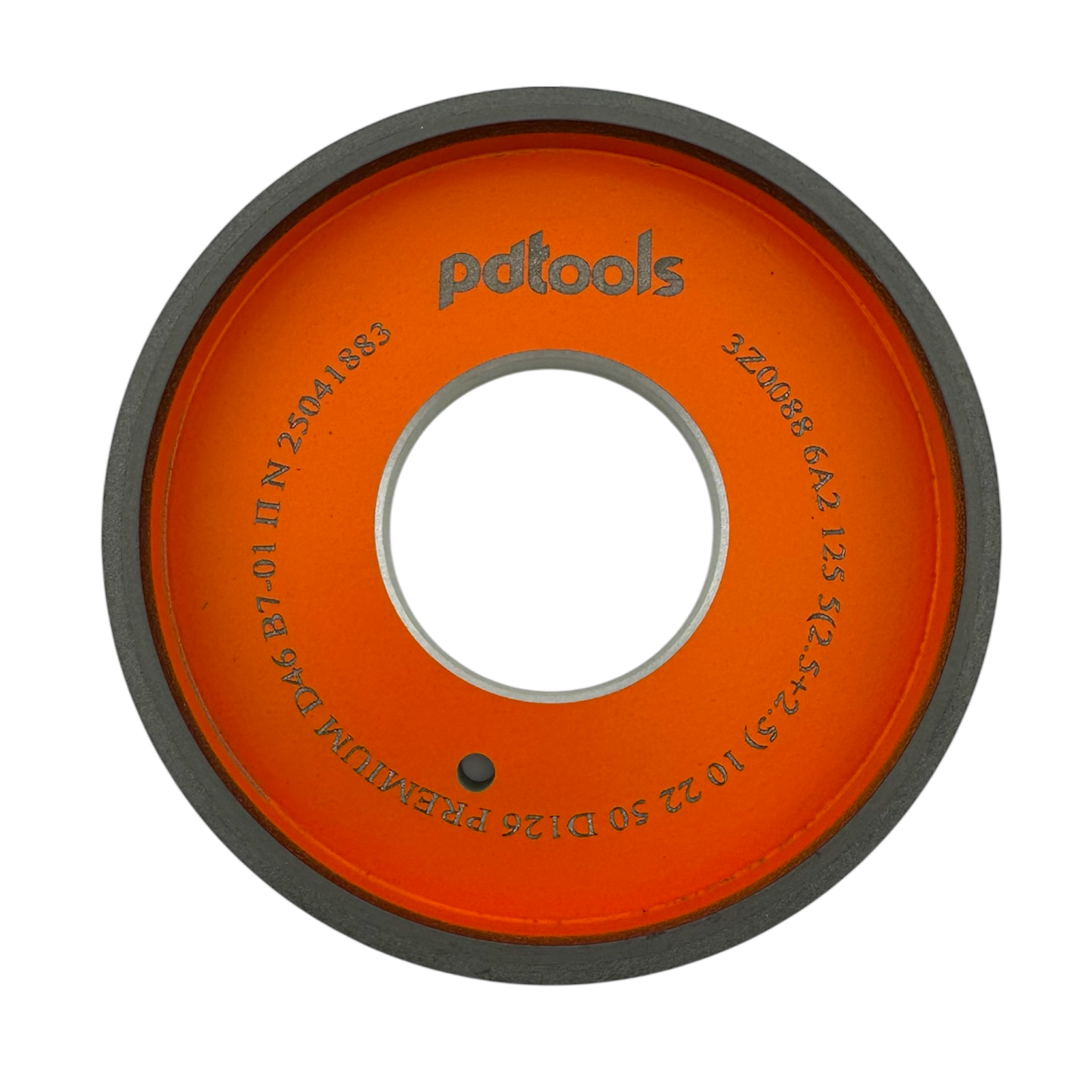 front view 5 inch diamond cup wheel 6A2 120/400 double grit 32mm arbor for carbide tools