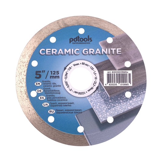 Diamond cutting disc CERAMICS GRANITE 5''