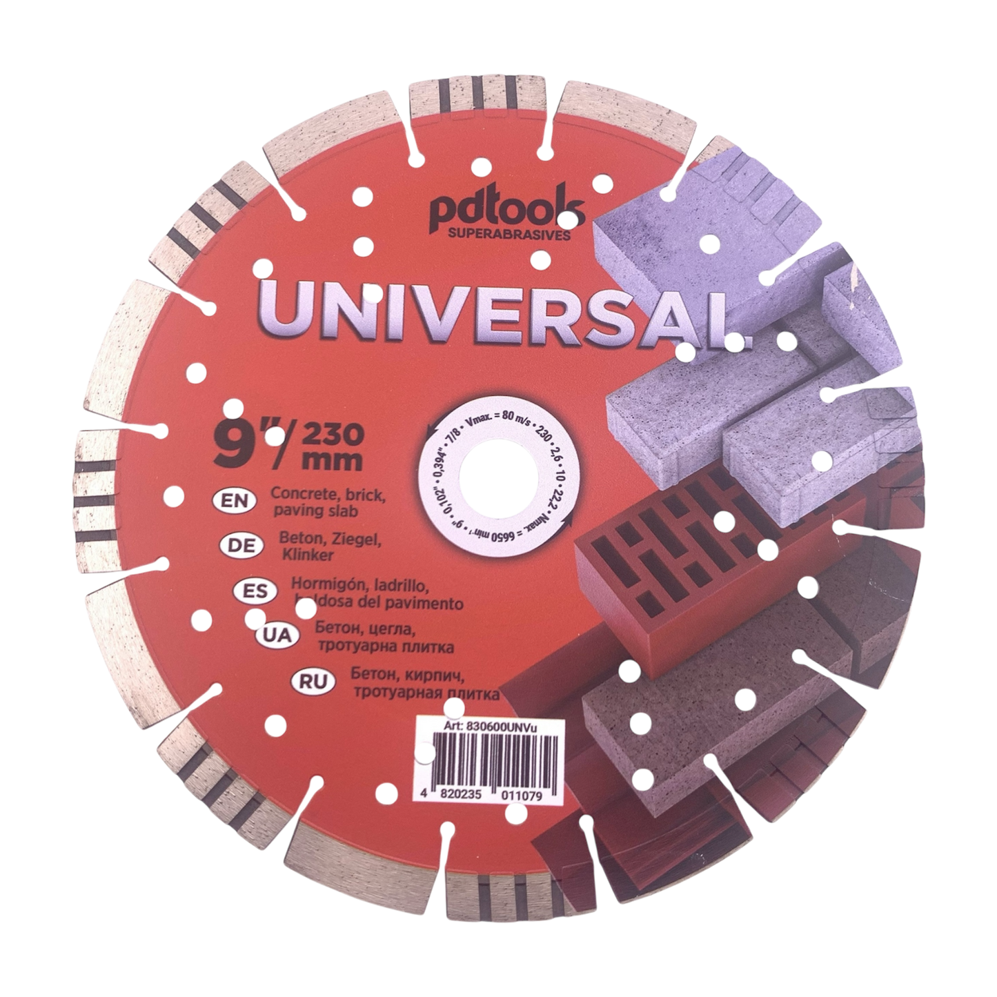 Diamond cutting disc UNIVERSAL 9''
