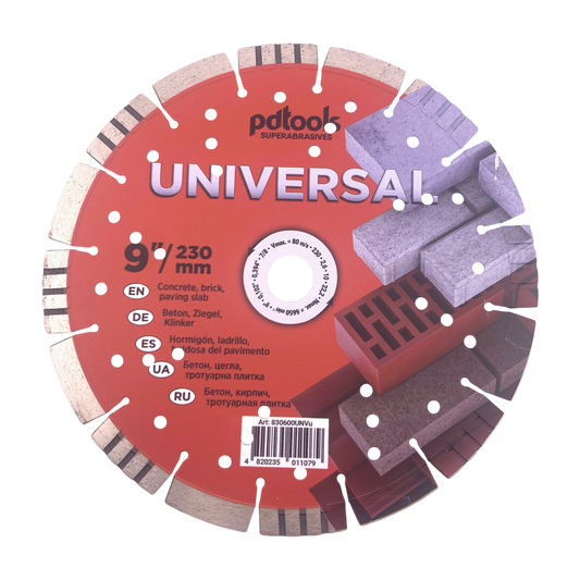 Diamond cutting disc UNIVERSAL 9''