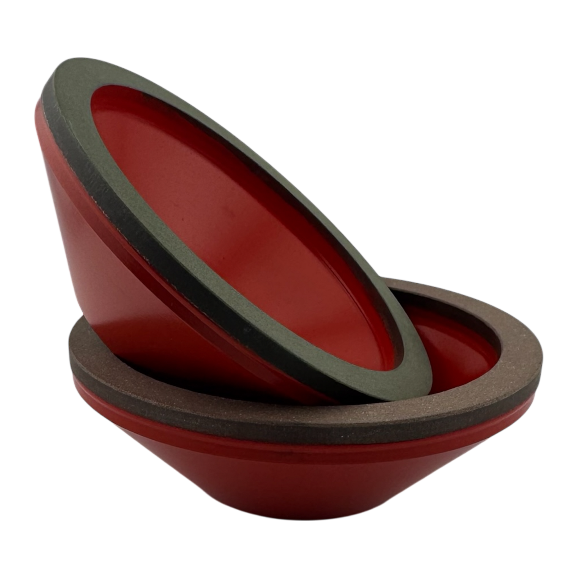 5 inch CBN grinding wheel 12A2-45 W3/8 H5/8 B107 BN130 for HSS tools side view under the other wheel