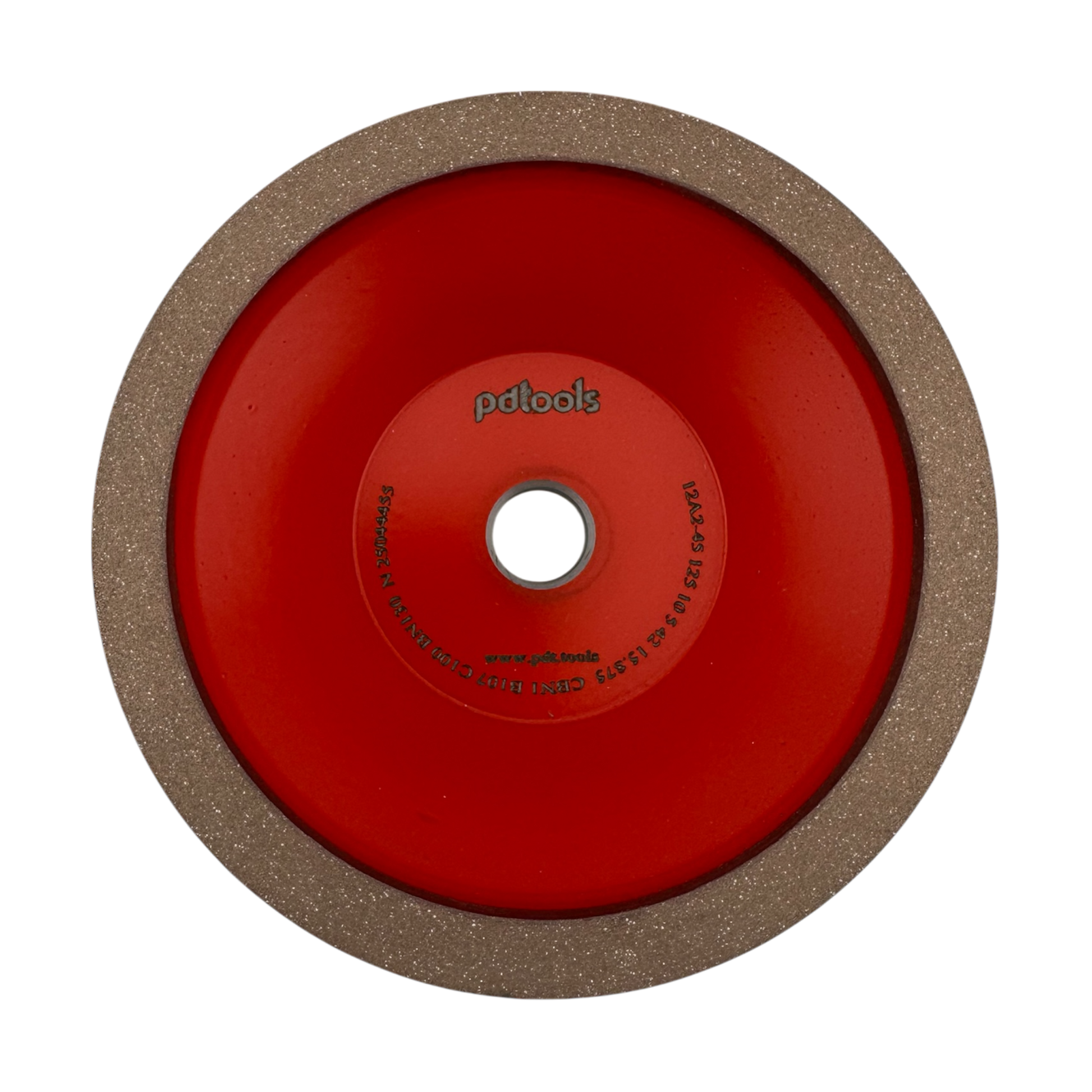 5 inch CBN grinding wheel 12A2-45 W3/8 H5/8 B107 BN130 for HSS tools front view