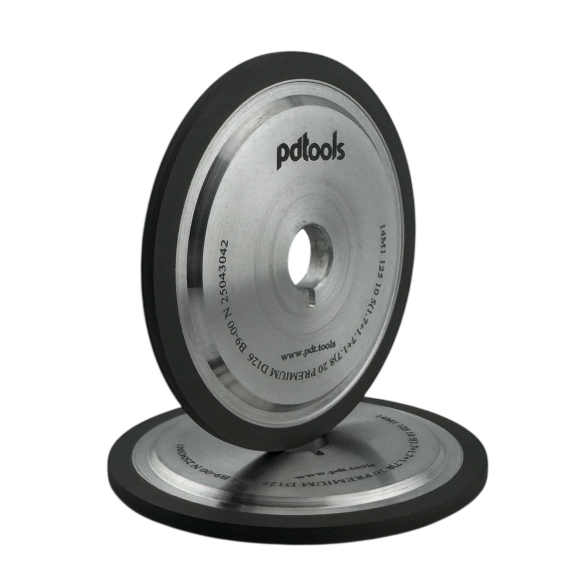 5 inch diamond grinding wheel 14M1 triple grit D126 D76 D46 premium with keyway side view with logo 