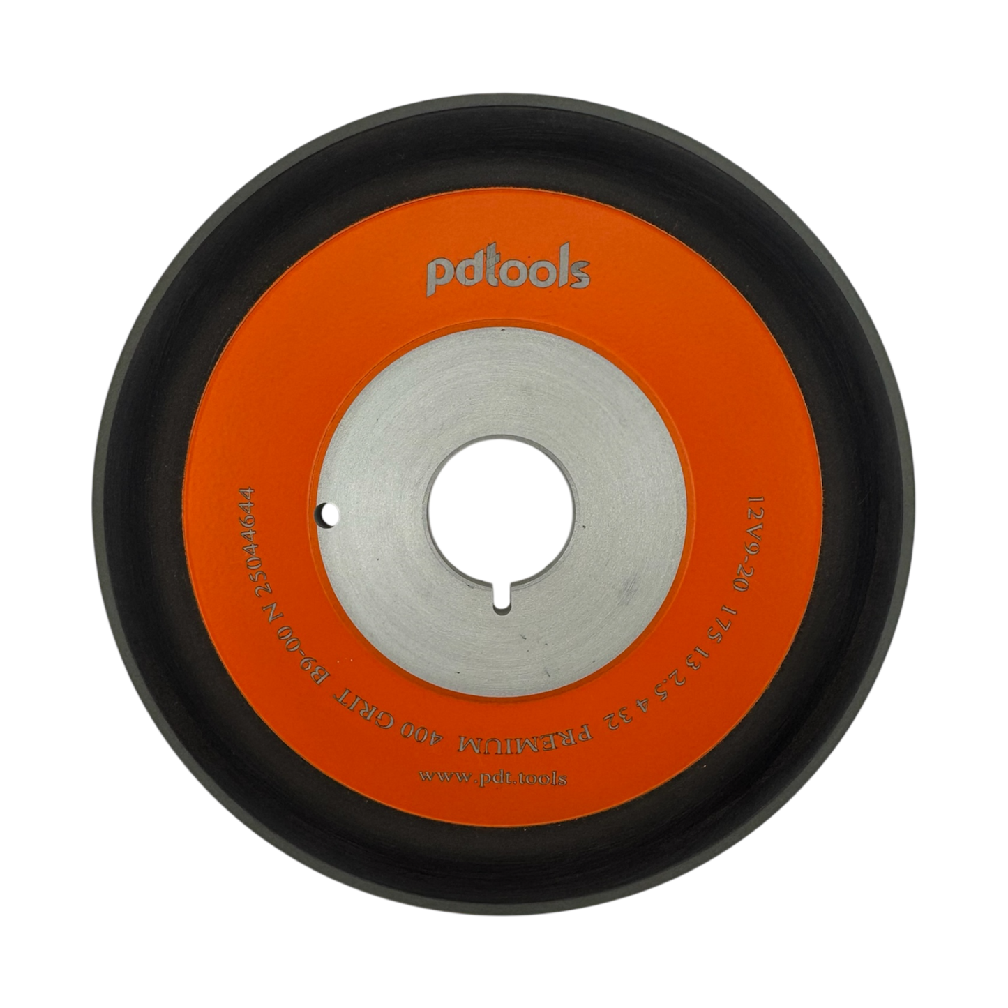 7 inch diamond grinding wheel 12V9-20 D46 400 grit premium with keyway front view