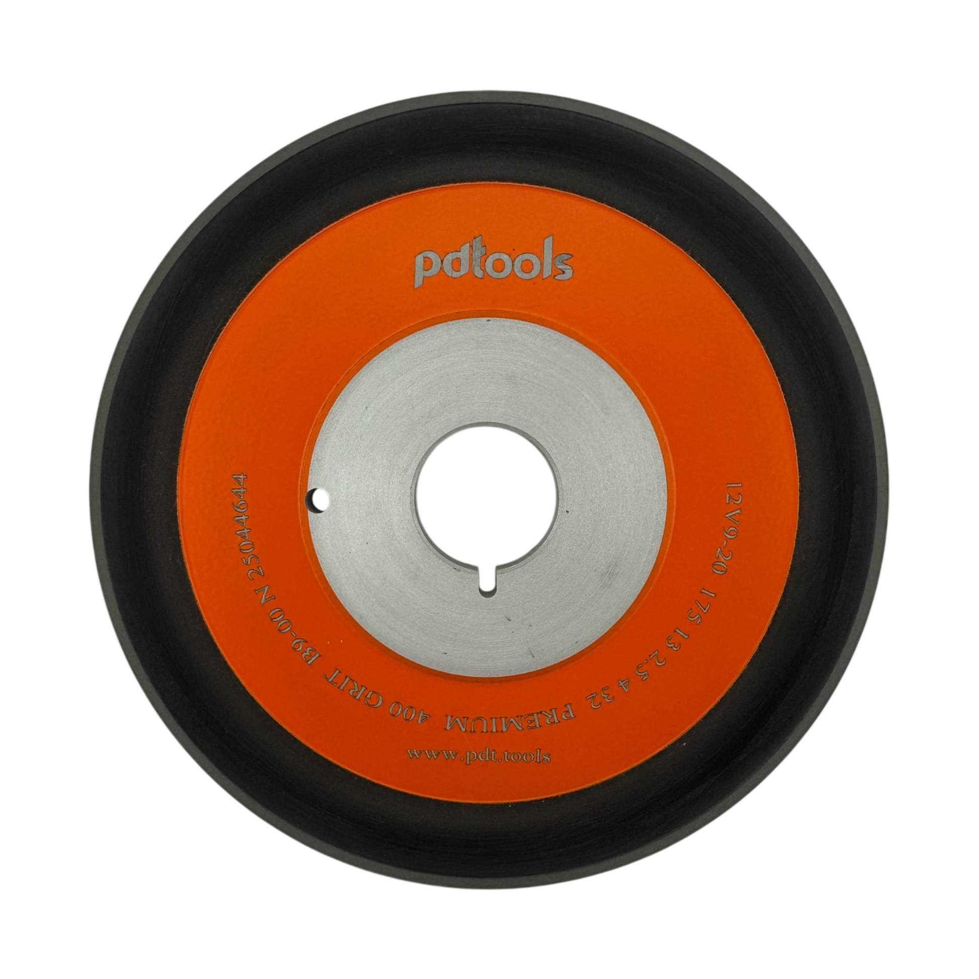 7 inch diamond grinding wheel 12V9-20 D46 400 grit premium with keyway front view