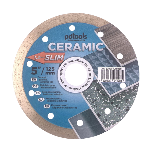 Diamond cutting disc CERAMICS SLIM 5''