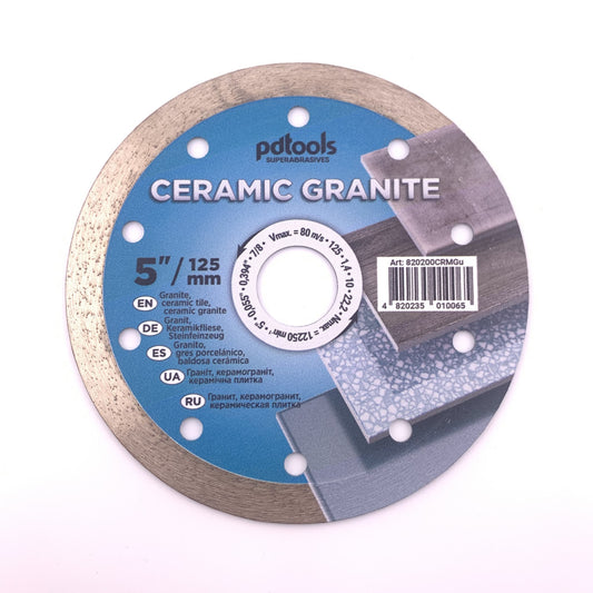 Diamond cutting disc CERAMICS GRANITE 5''