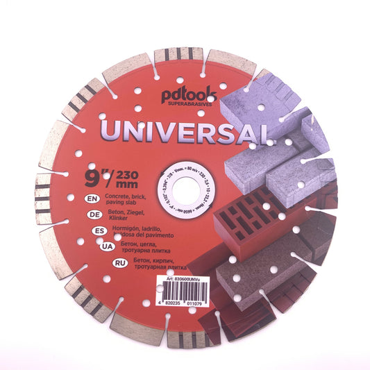 Diamond cutting disc UNIVERSAL 9''