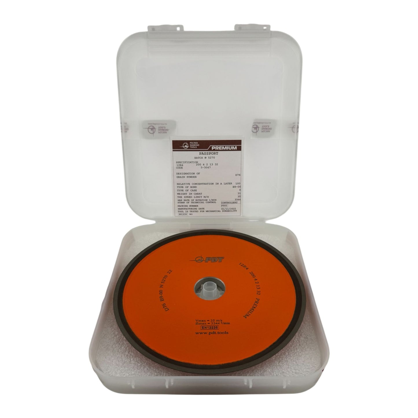 Diamond grinding wheel 12R4 200-4-2-13-32 D76 PREMIUM B9-00