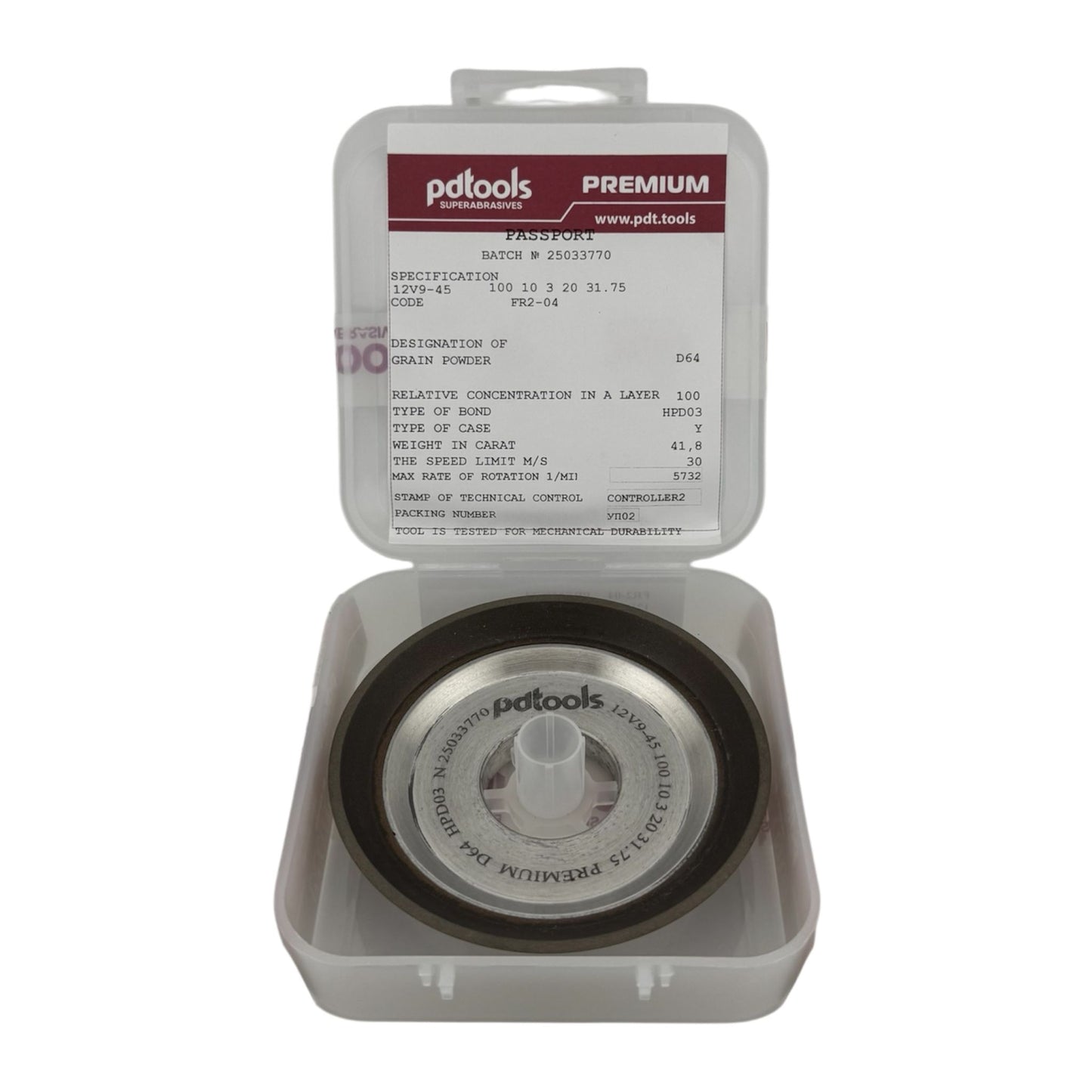 Diamond grinding wheel 12V9-45 100-10-3-20-31.75 D64 PREMIUM HPD03