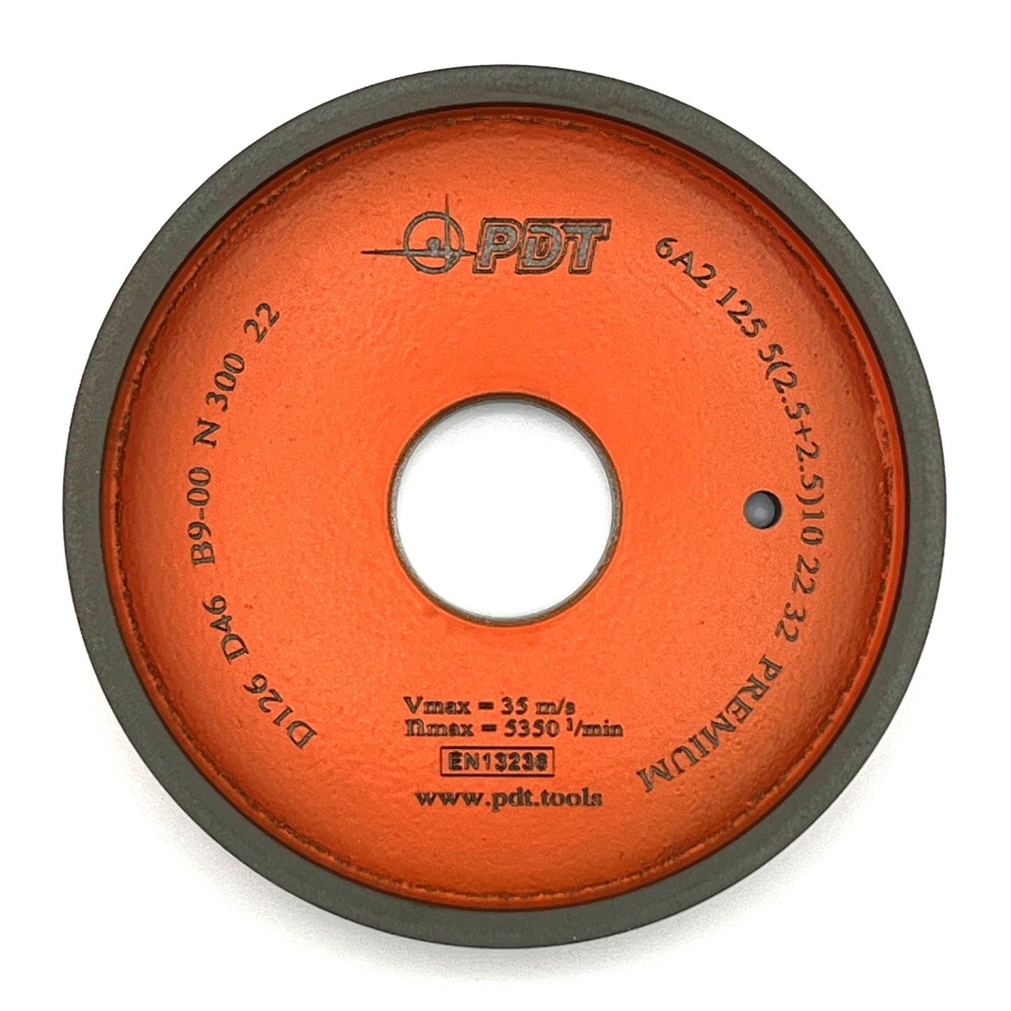 Diamond grinding wheel 6A2 125-5(2.5+2.5)-10-22-32 D126/D46 PREMIUM B9-00