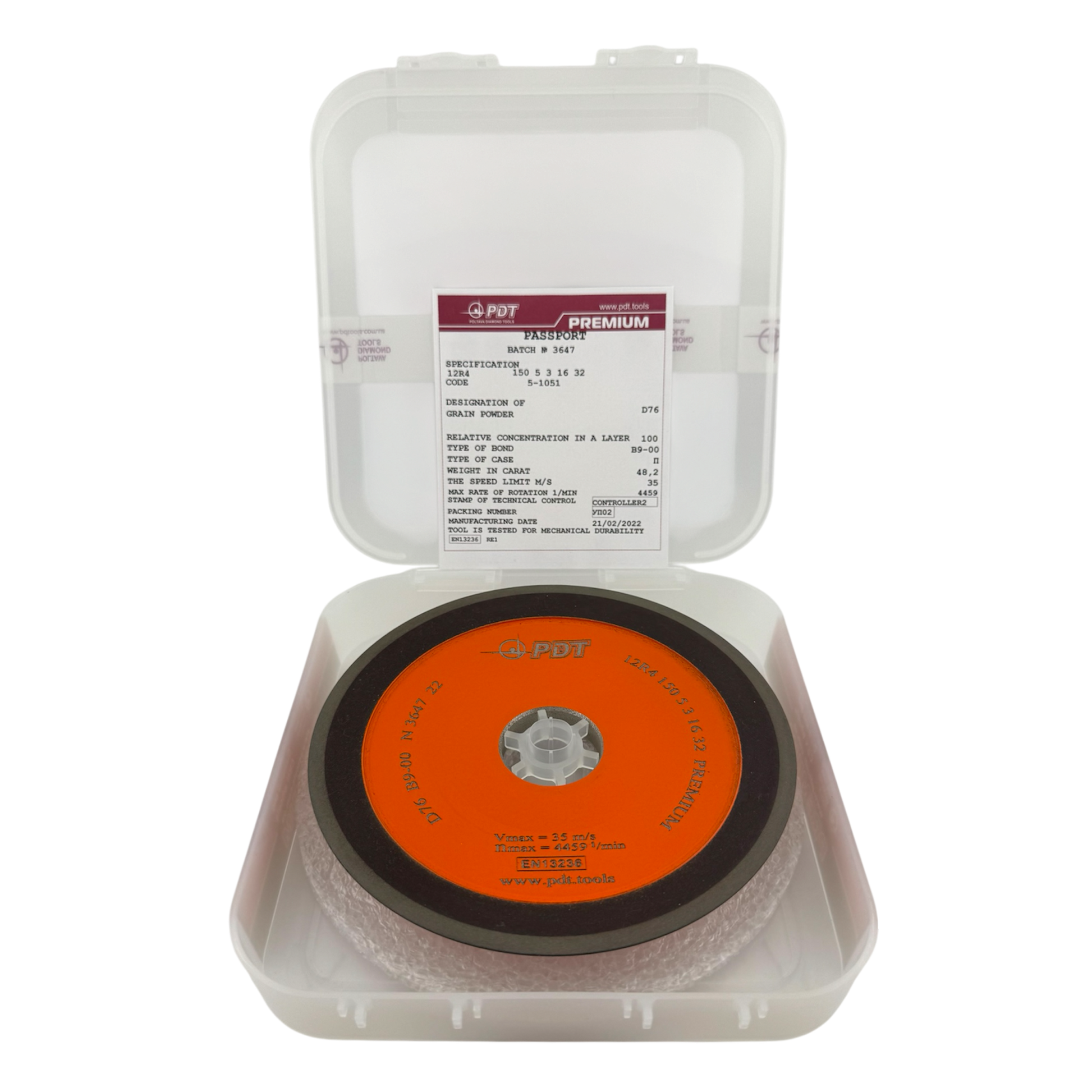 6 inch diamond grinding wheel 12R4 dish type 200 grit 32mm arbor in box for carbide tools