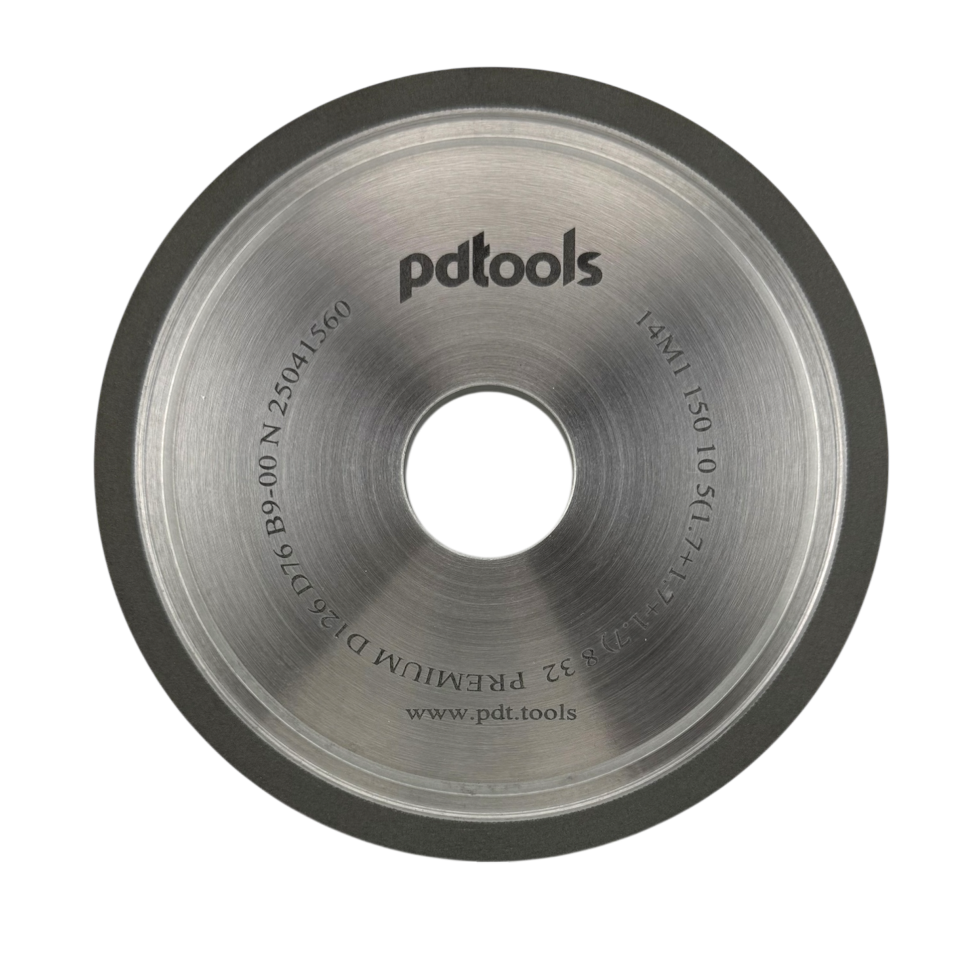 front view 6 inch diamond  wheel 14M1 flat type 120/220/400 triple grit 32mm arbor for carbide tools sharpening 