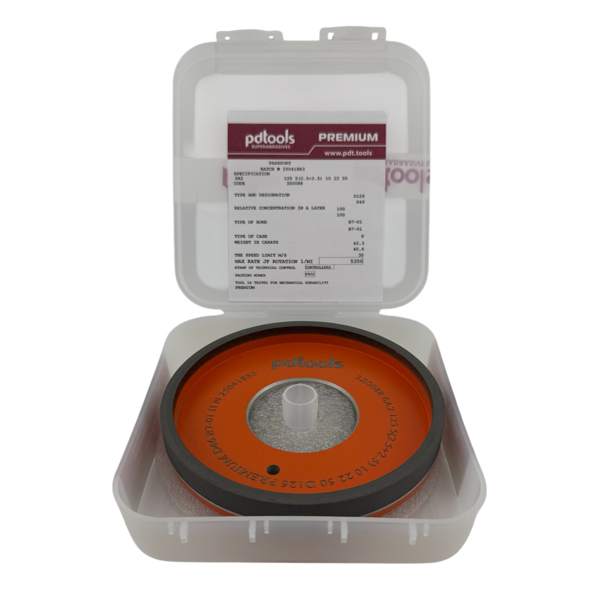 5 inch diamond cup wheel 6A2 120/400 double grit 32mm arbor for carbide  tools with packaging