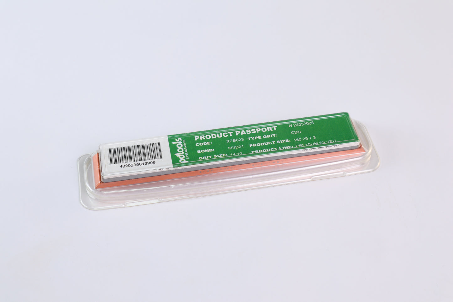 CBN Sharpening Stone 6x1" 1500 Grit MVB01 Premium Silver